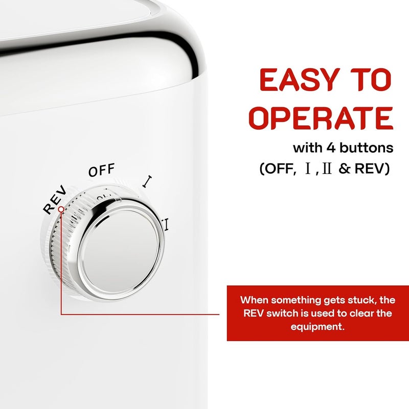 GVODE Meat Grinder & Sausage Stuffer - 2800W Max Power, 3 Sausage Tubes, 2 Blades, 4 Plates - Home Use Meat Smasher for Ground Beef & Sausage Maker Machine - Image 4